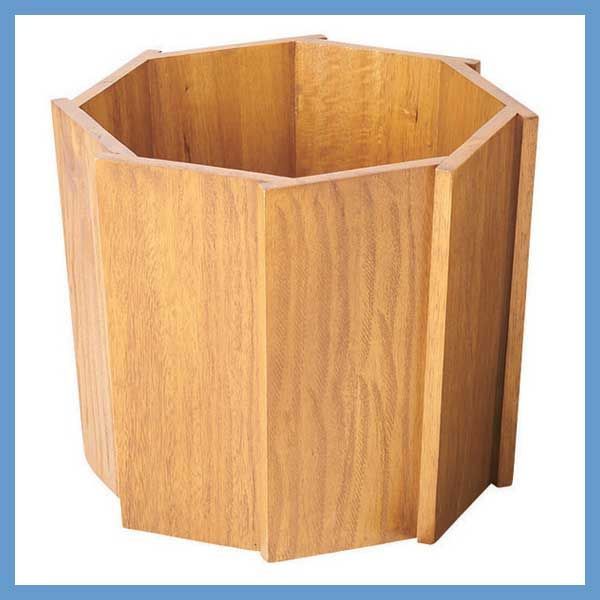 ラッキー 天然木 ミンディ のウッドプランターカバーＳ 八角形デザイン W38×D38×H30cm No.823 ナチュラル 気配りのある