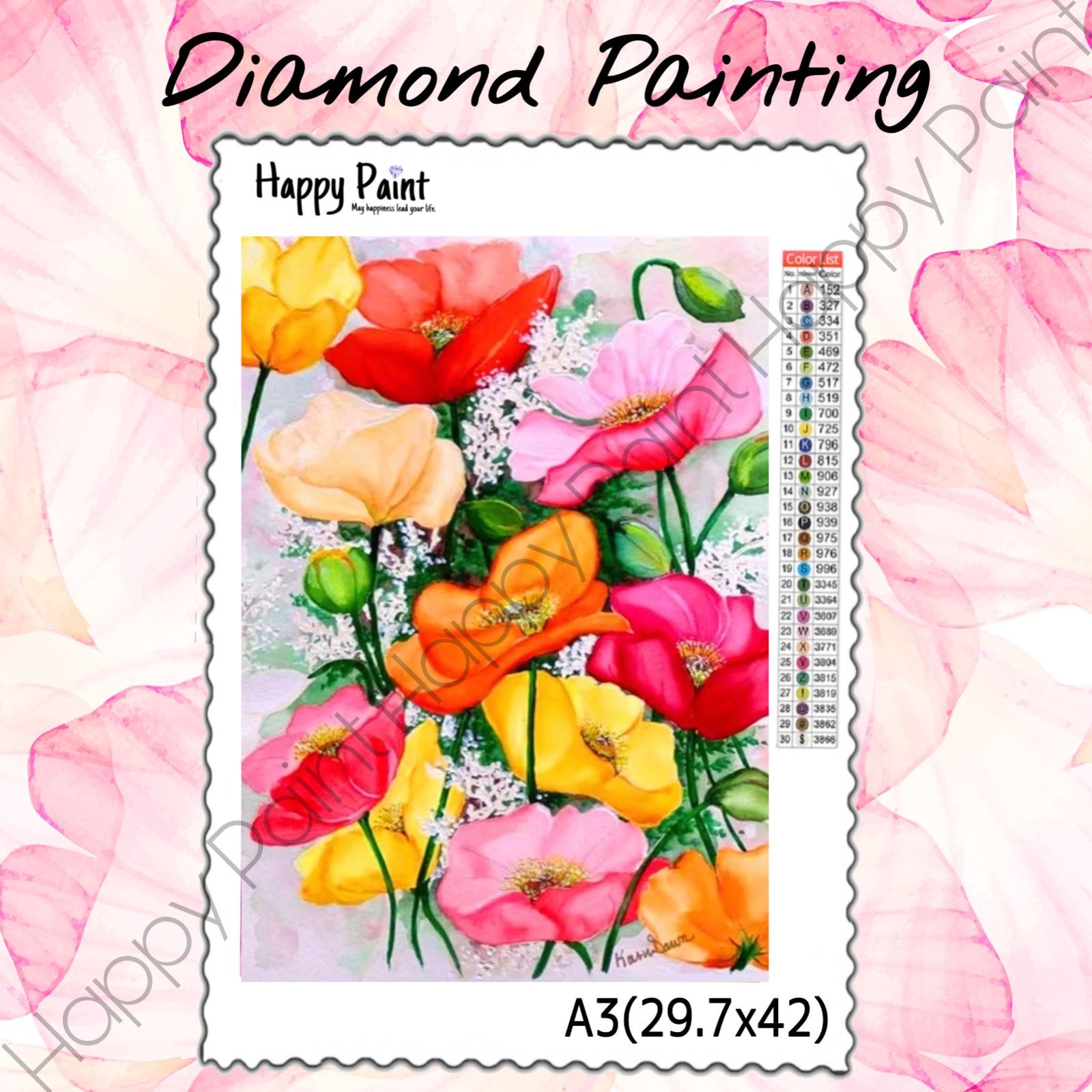 Happy Paint ダイヤモンドアート A3 ロゴ お洒落 ハイヒール／41