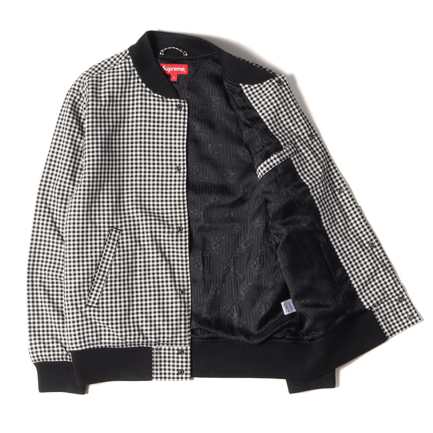 Supreme シュプリーム ジャケット 裏地フラワー柄 ギンガムチェック 