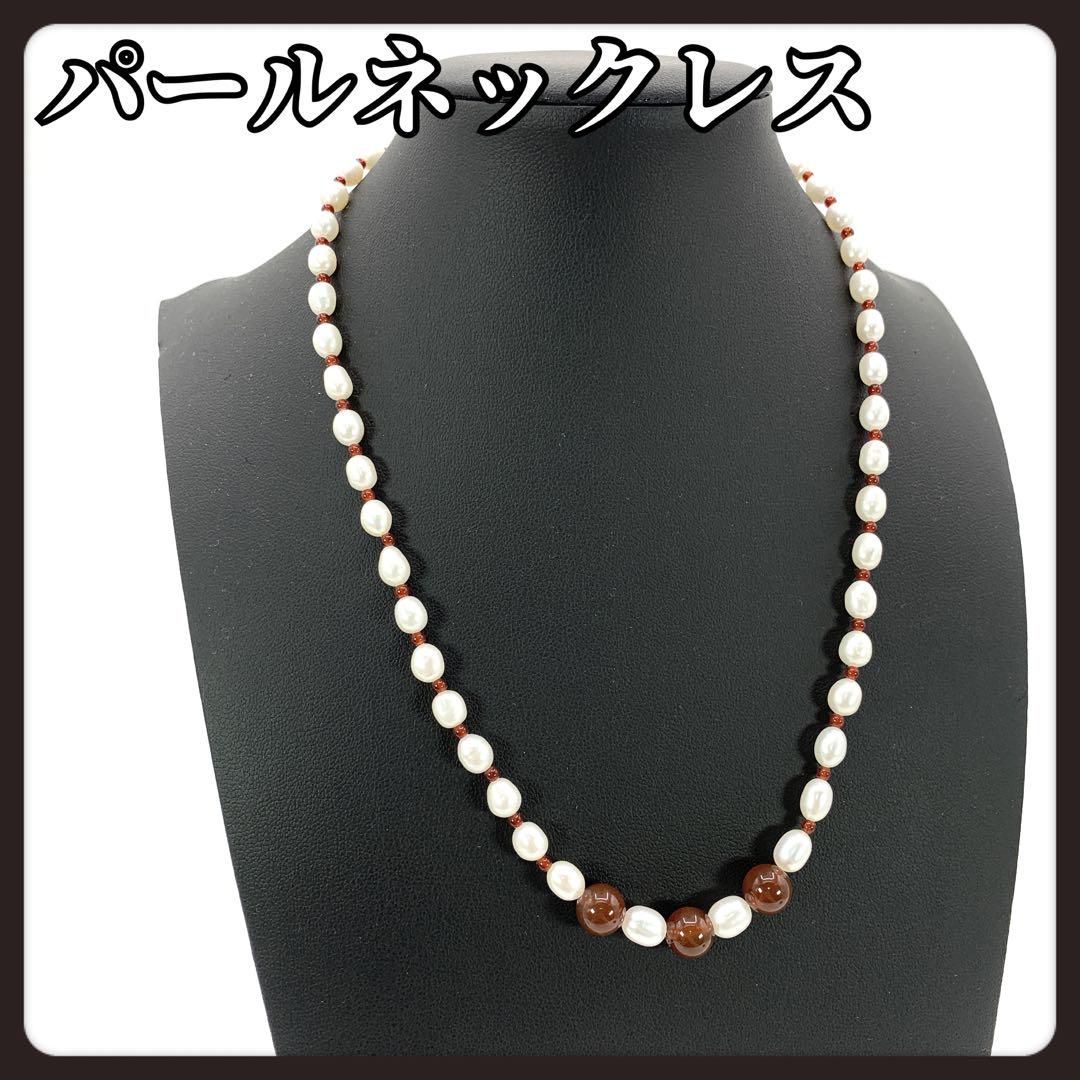 パールネックレス ネックレス 1連 シルバー パーティー 天然石 - メルカリ