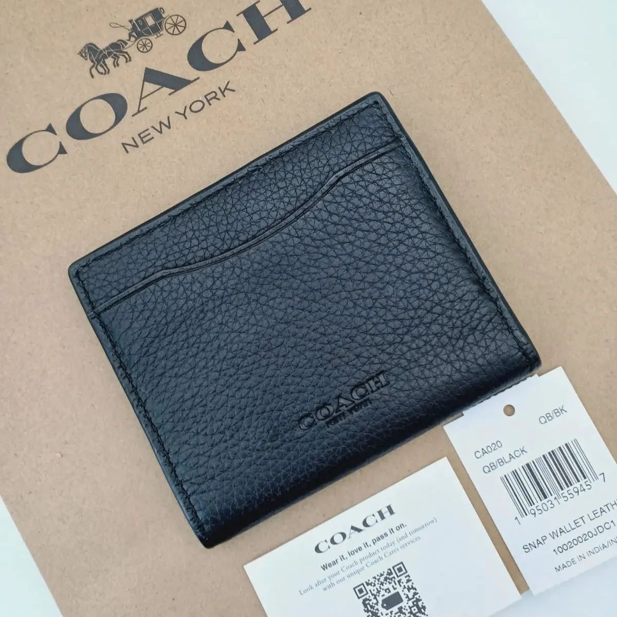 COACH スナップ カード ウォレット 財布 メンズ商品 送料込み