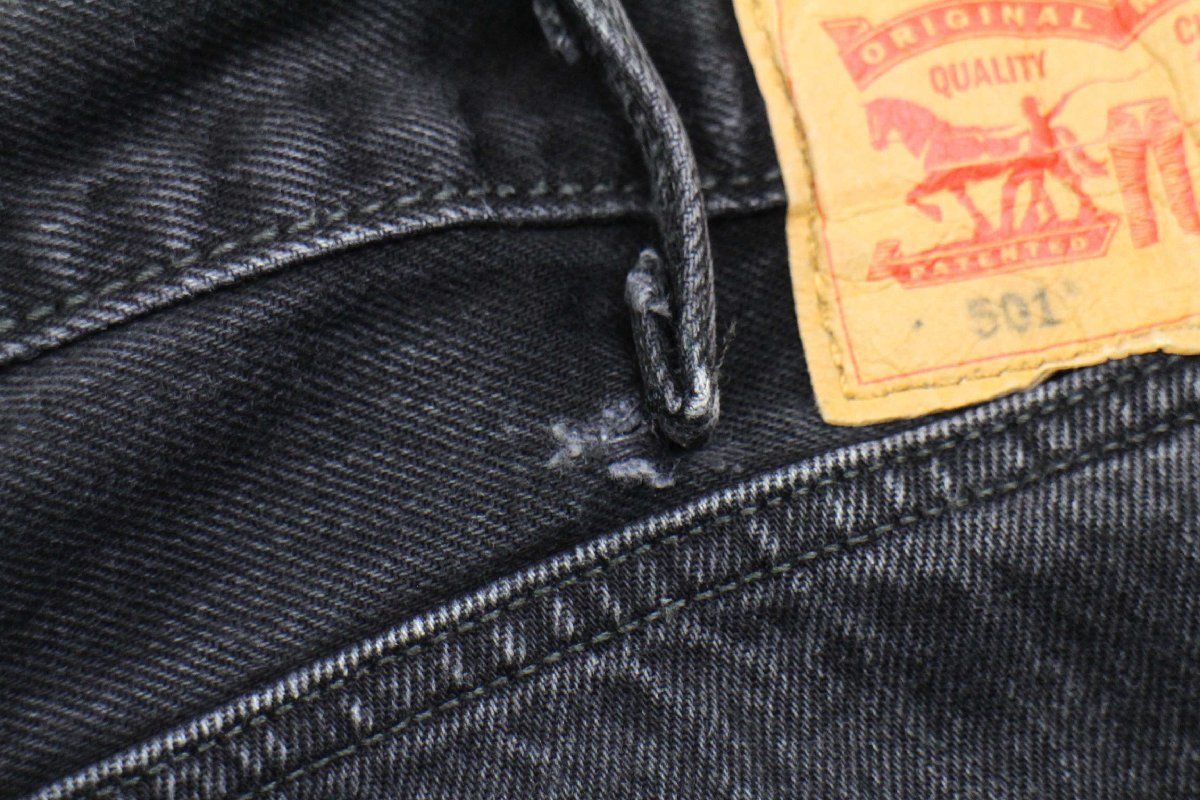 Levi'sリーバイス 501 ダメージ ブラック デニムパンツ w42