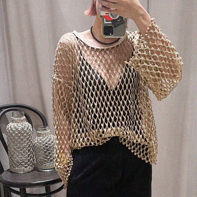 Uhr (ウーア) Fishnet Over-sized Pull-over 23SSUhr-CS329 メッシュ 