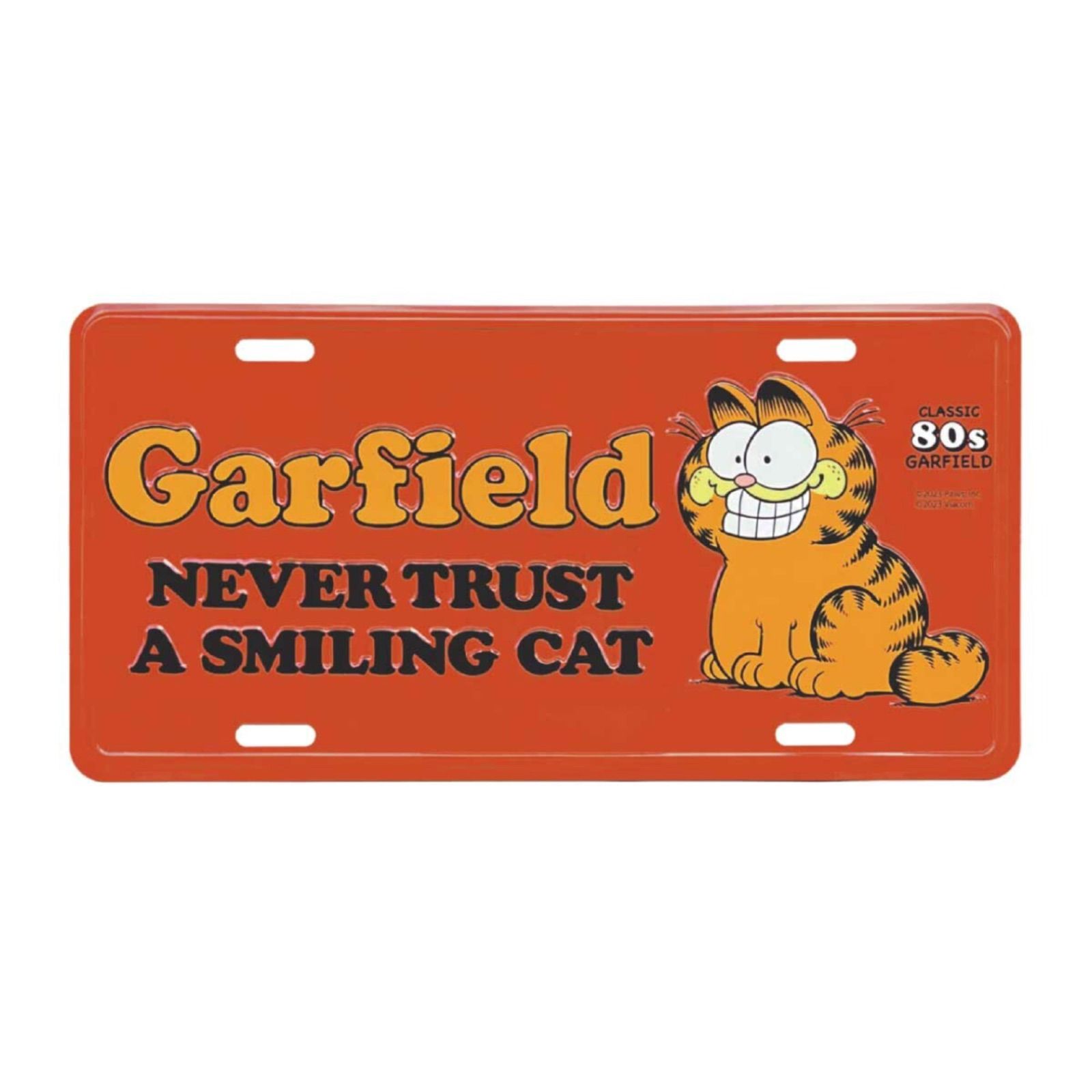 新品 🇺🇸 GARFIELD CM PLATE ガーフィールド CMプレート ライセンスプレート アメリカン雑貨 インテリア フェンス ガレージ  アメコミ キャラクター ブリキ看板 - メルカリ