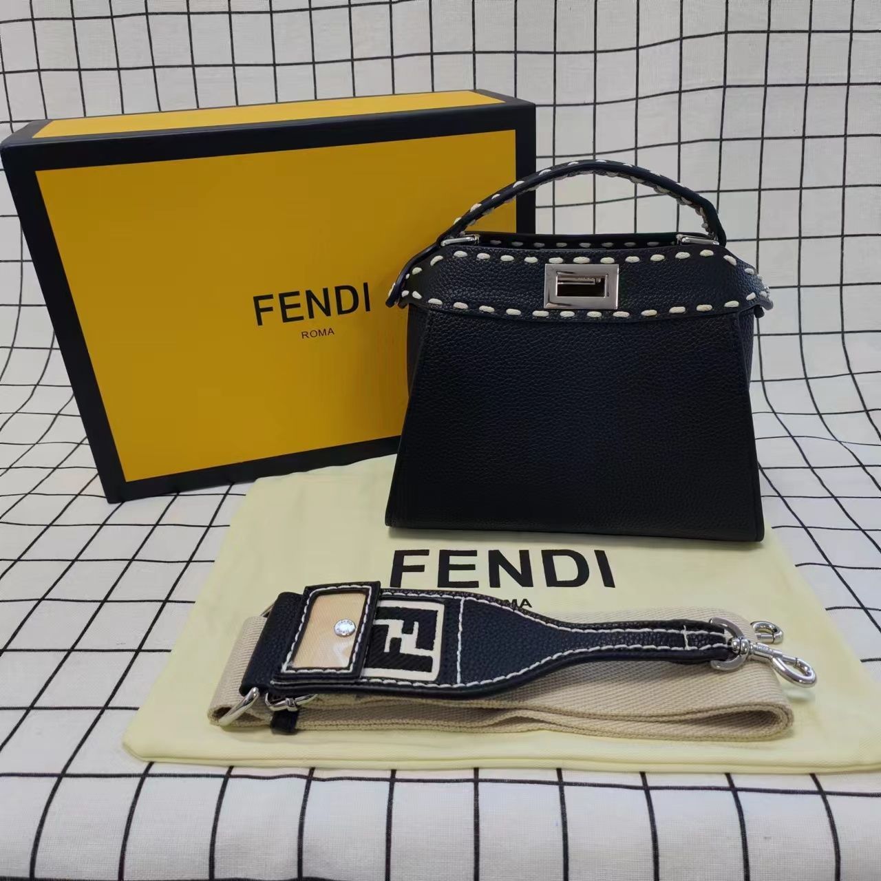 FENDI ピーカブー ミニ 2wayショルダーバッグ ハンドバッグ 正規輸入 ...