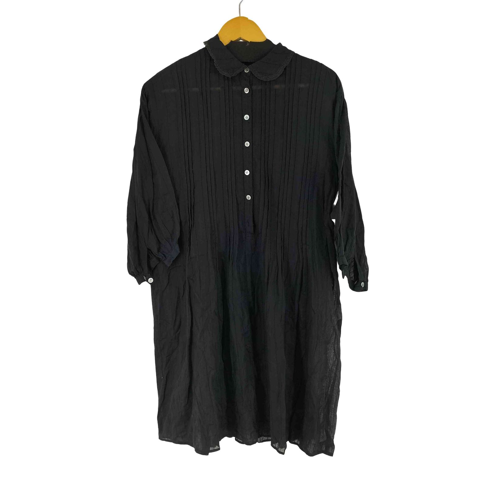 ドゥーズィエムクラス DEUXIEME CLASSE 襟元レース シアーシャツ  