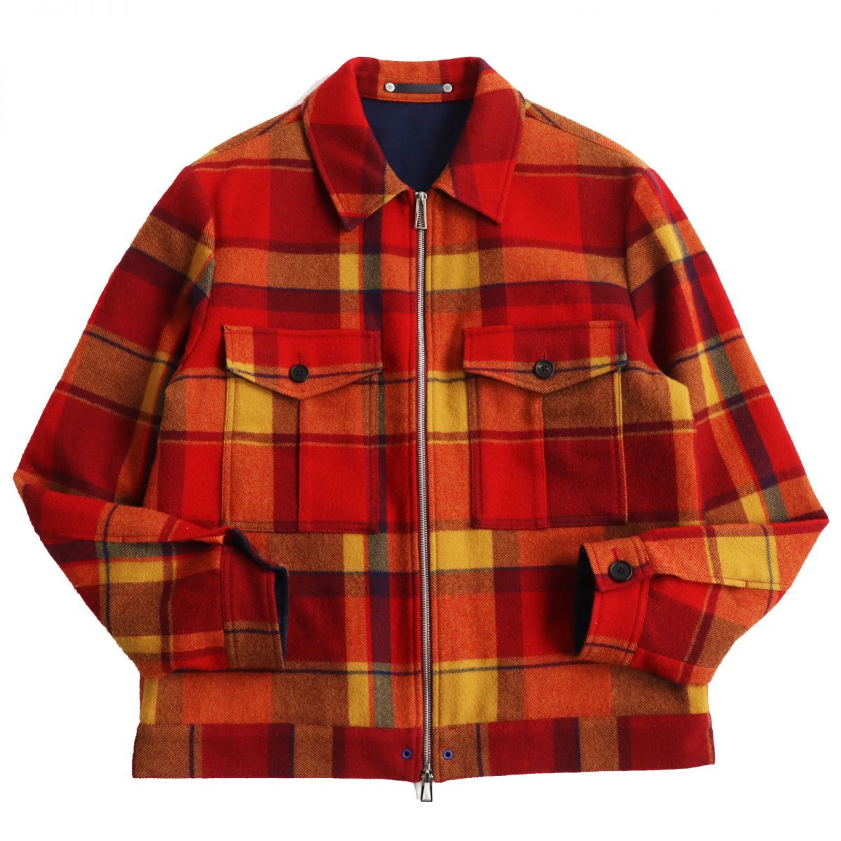 ウール100% 【希少】PS Paul Smith ポールスミス 赤チェック柄 ウール