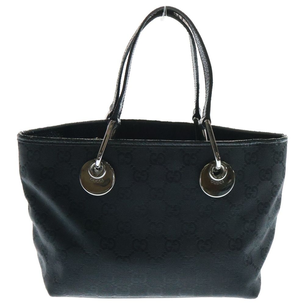 GUCCI　　グッチ　 6P 　 GGキャンバス ブラック 箱付 GUCCI (グッチ) GGキャンバス トートバッグ ハンドバッグ ミニ