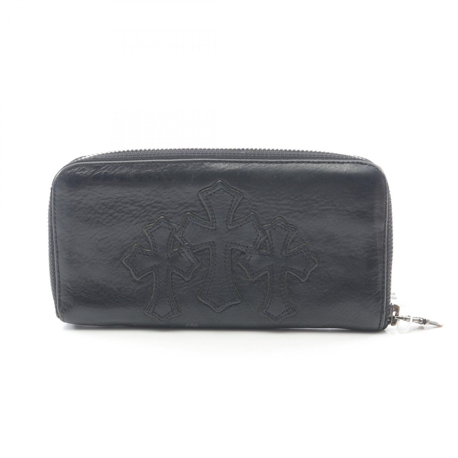 chrome hearts 3 ブラック　長財布　ラウンドファスナー クロムハーツ CHROME HEARTS ラウンド長財布 3セメタリークロス