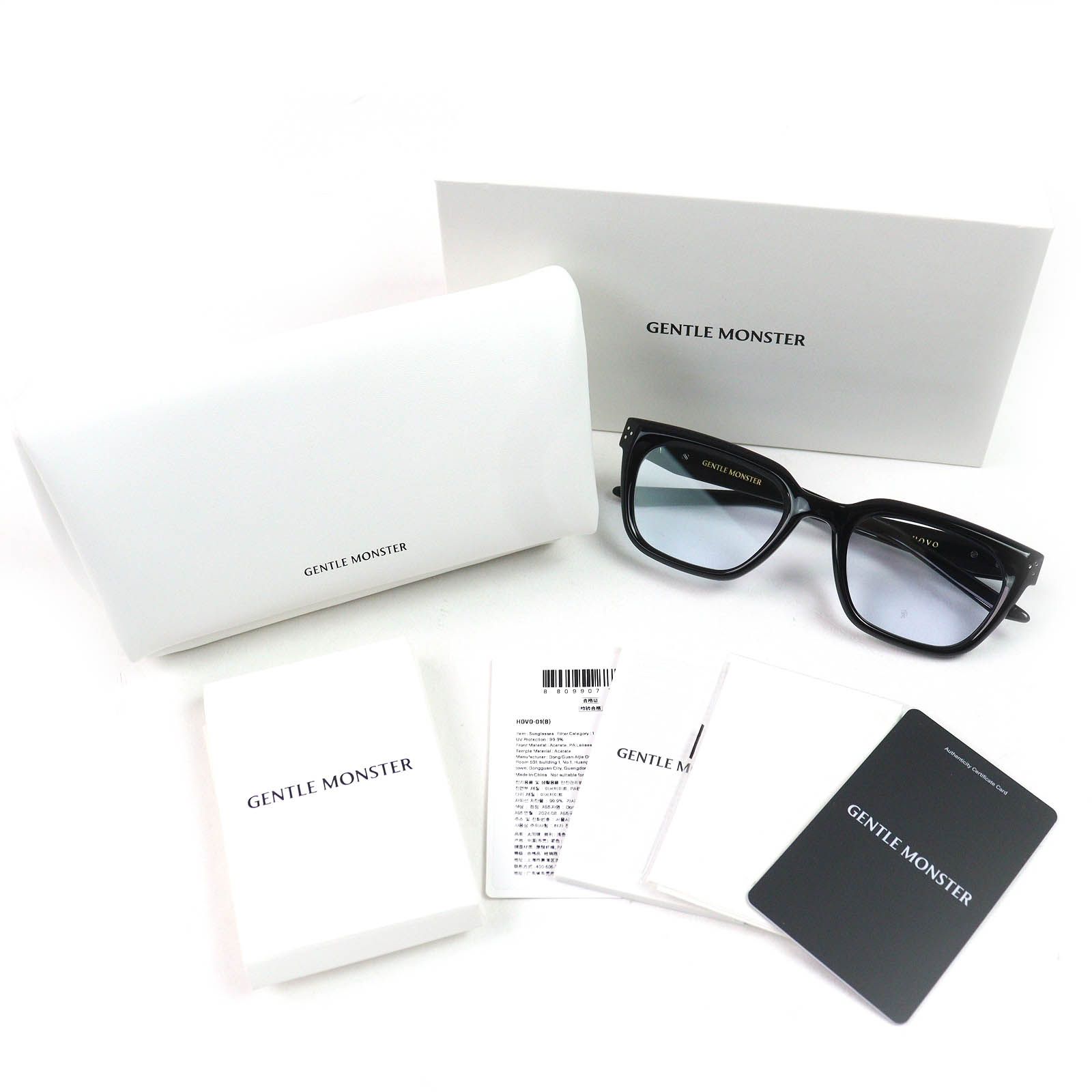 GENTLE MONSTER HOVO サングラス 極美品△GENTLE MONSTER ジェントルモンスター HOVO スクエア