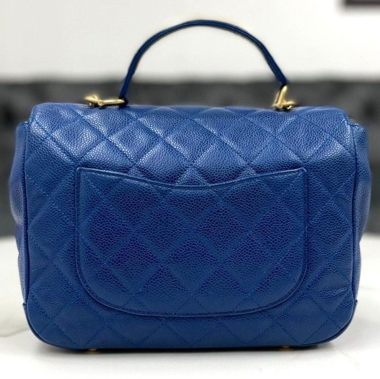 シャネル　マトラッセ　キャビアスキン　青　2way　ショルダーバッグ　24番台 シャネル マトラッセ キャビアスキン 青 2way ショルダーバッグ 24番台