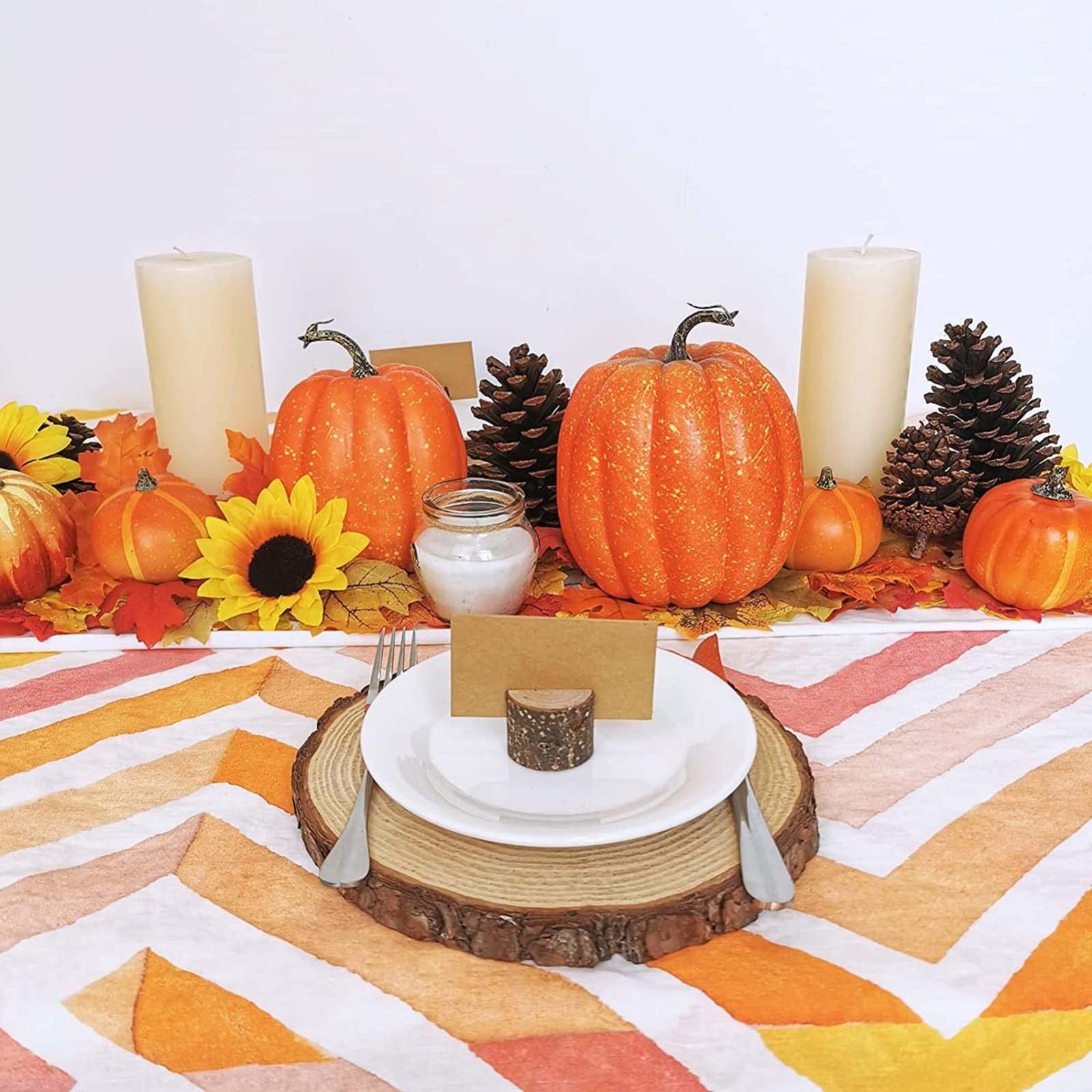 売切注意 7PCS ハロウィン飾り かぼちゃ 小から大まで四つサイズ る偽かぼちゃ シミュレーションパンプキン Haodeliy 置物 オーナメント ハロウィンに飾り付け SKLAD-KIRPICHA_RU