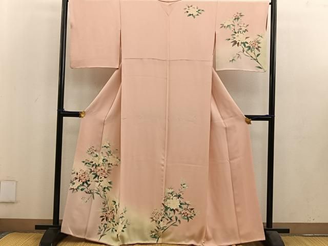 平和屋着物□訪問着 草花文 正絹 逸品 BAAU7344mz