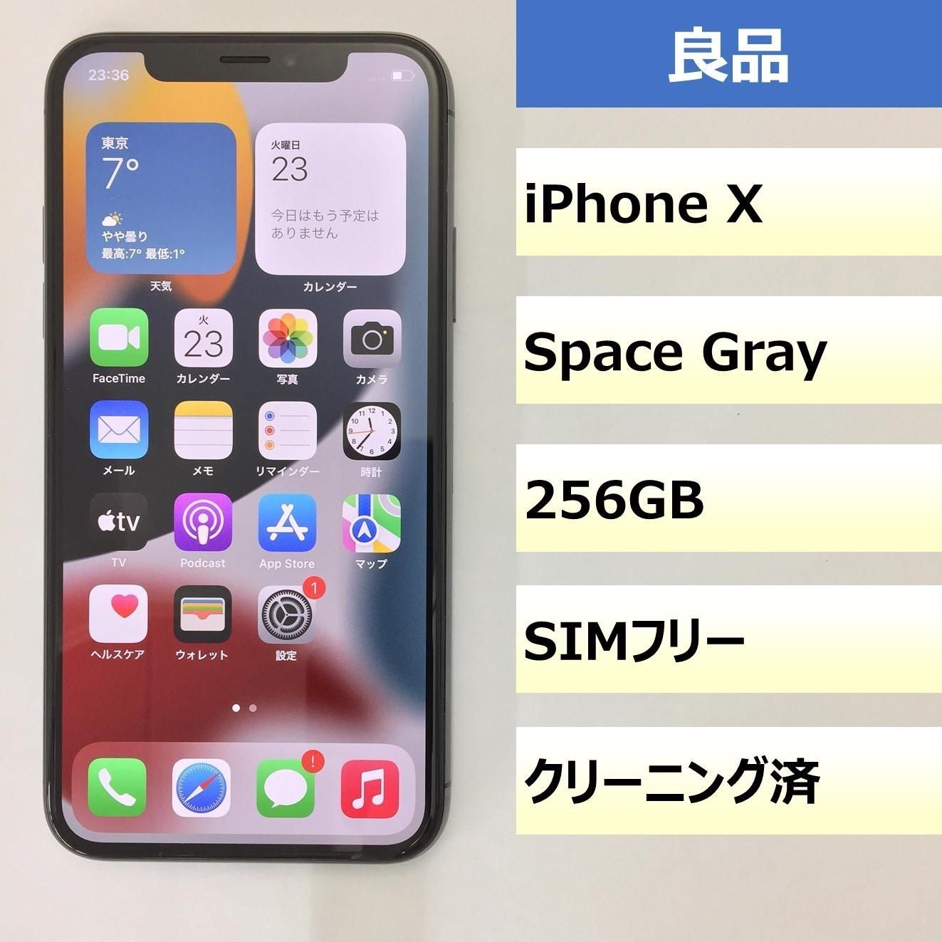 【良品】iPhone X/256GB/356741082225441