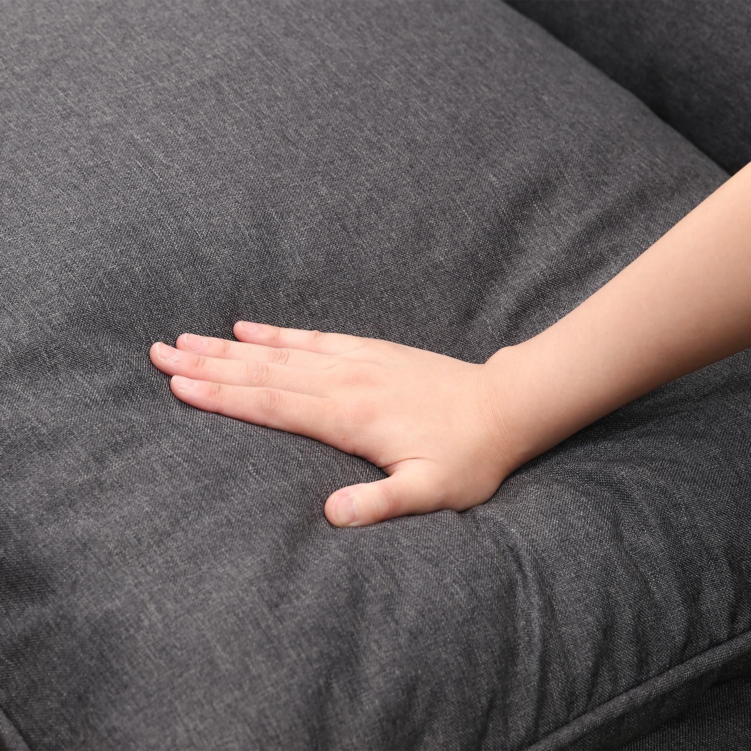 １人掛 ダブルクッション 座椅子スタイルソファ ダークグレー 幅70cm シングルソファ ソファ 1人暮らし ハイバック NEXPOTALLINN_EU