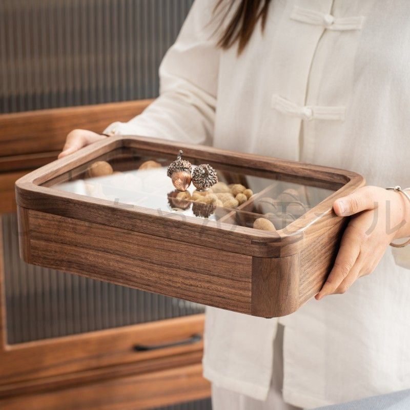 木製 菓子器 卓上用 菓子皿 ナッツ?お菓子?果物収納 保存容器 北欧 重厚感 おしゃれ シンプル インテリア 人気 無垢 便利 スタッキング 収