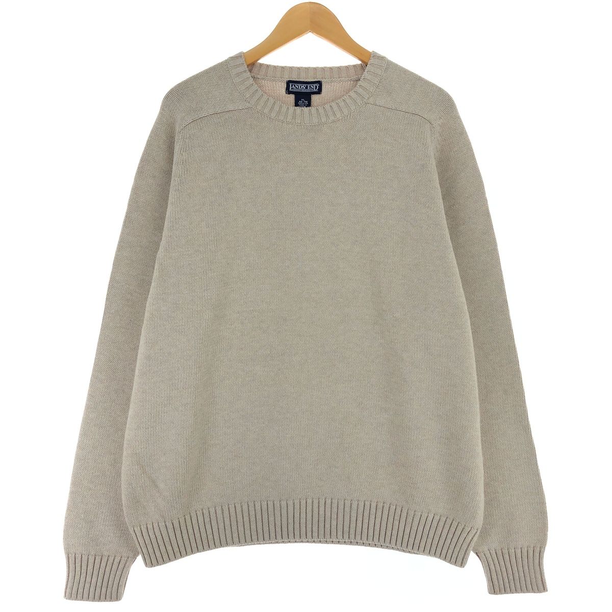 古着 00年代 ランズエンド LANDS’ END コットンニットセーター メンズXL相当/eaa479265