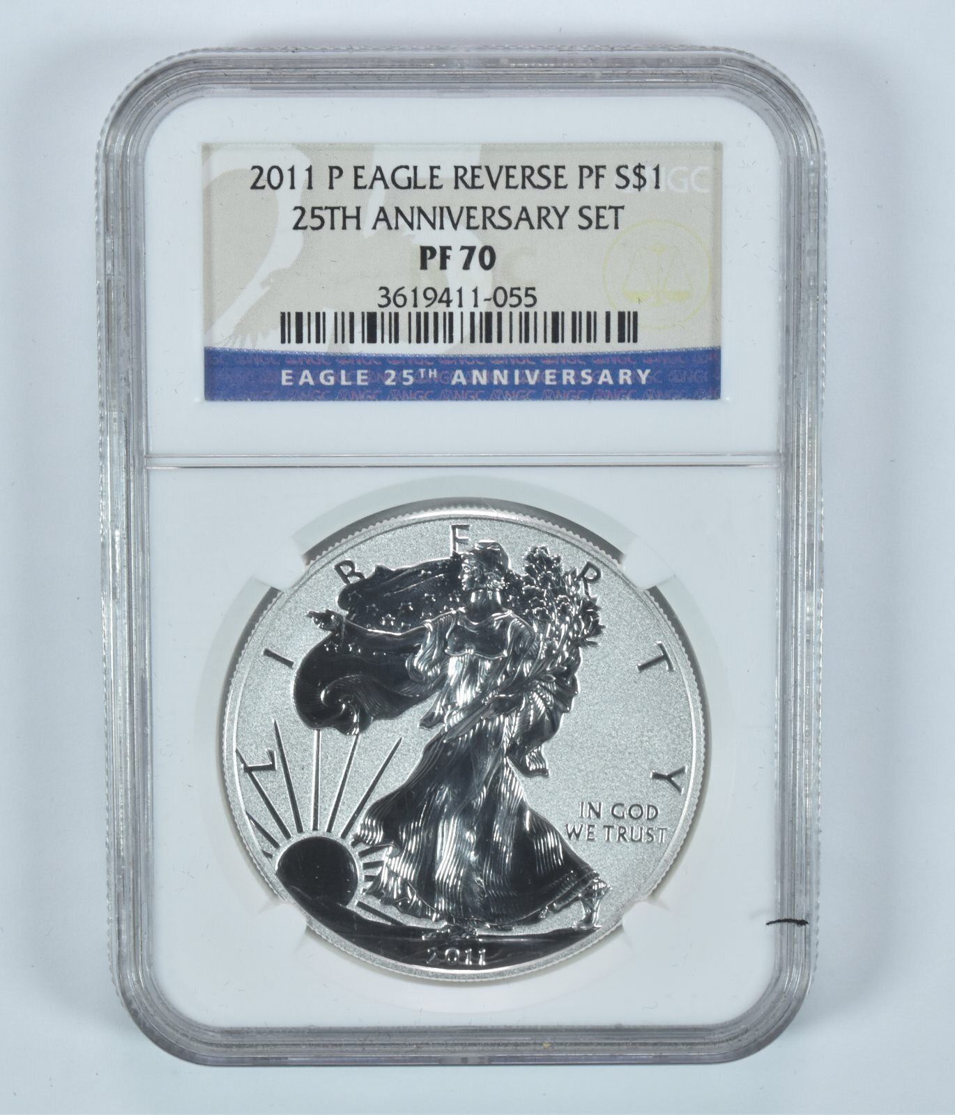 2011P アメリカン シルバー イーグル 25周年記念セット リバース PF70 NGC