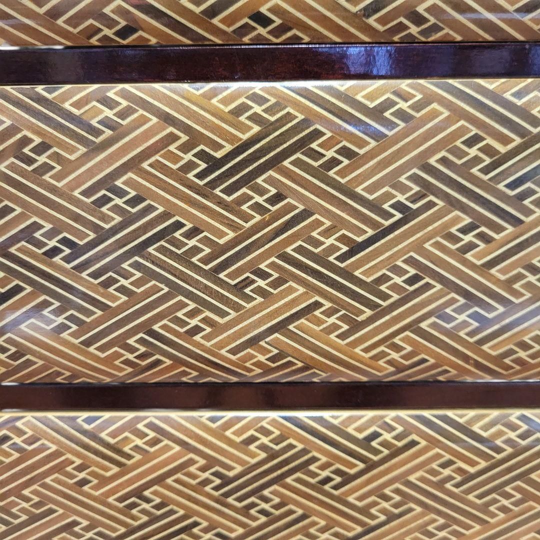 【激希少】箱根寄木細工 紗綾形紋様 引き出し 棚 タンス 激希少】箱根寄木細工 紗綾形紋様 引き出し 棚 タンス 激希少】箱根