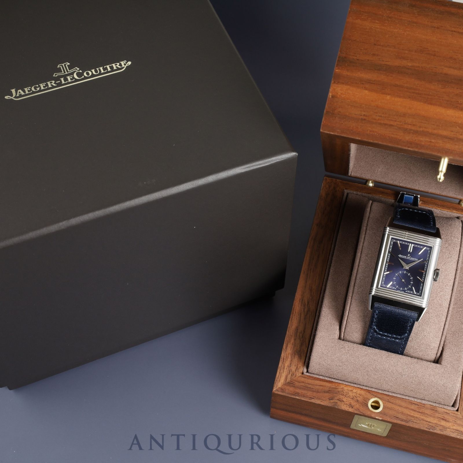 Jaeger-LeCoultre【ネイビー ボックス/時】ボックス レベルソ 新品)JAEGER LECOULTRE ジャガー・ルクルト レベルソ