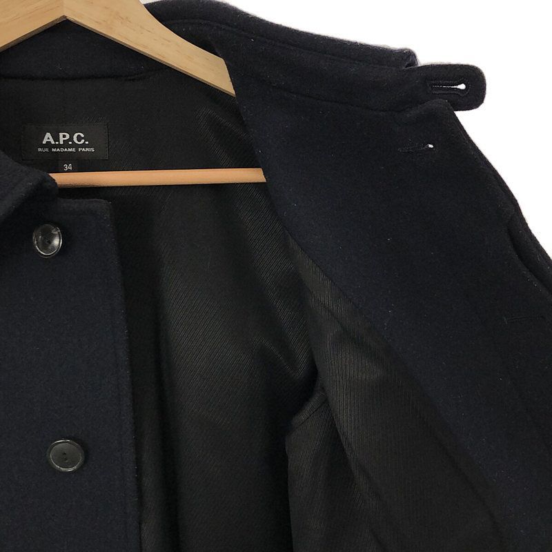 A.P.C. / アーペーセー | ウール ステンカラーコート | 34 | - メルカリ