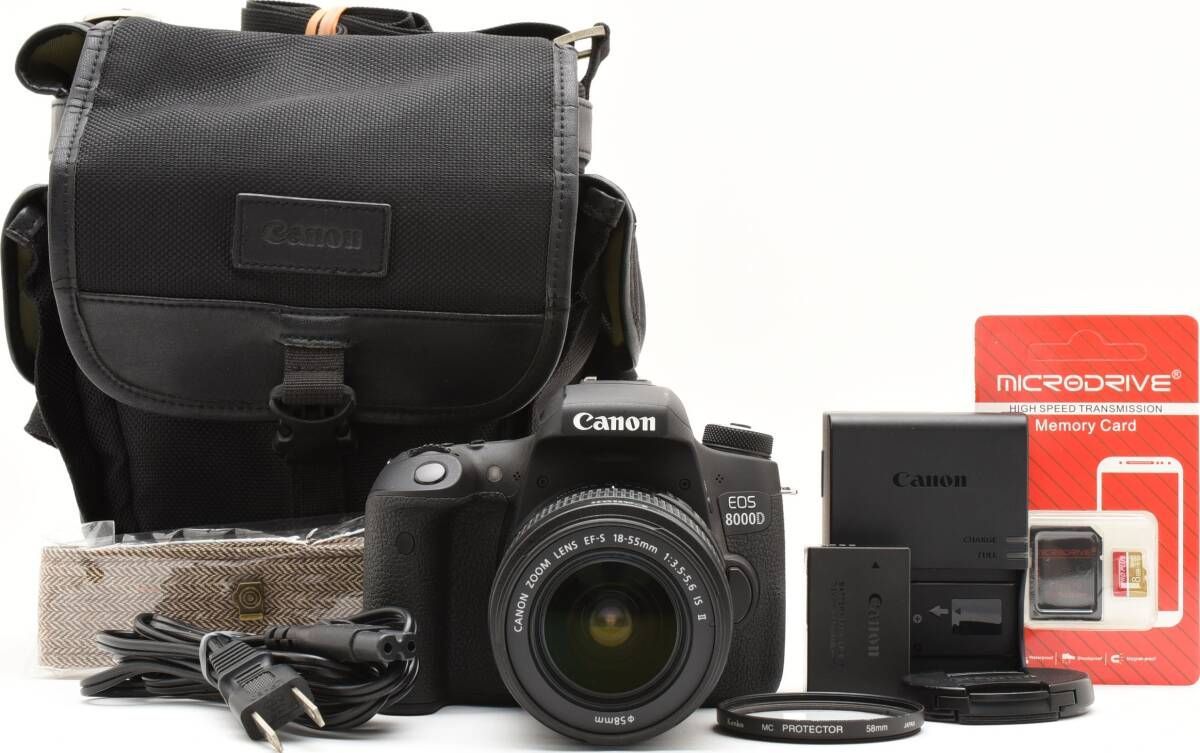 G09[6636C]☆ほぼ未使用☆ Canon EOS 8000D レンズキット