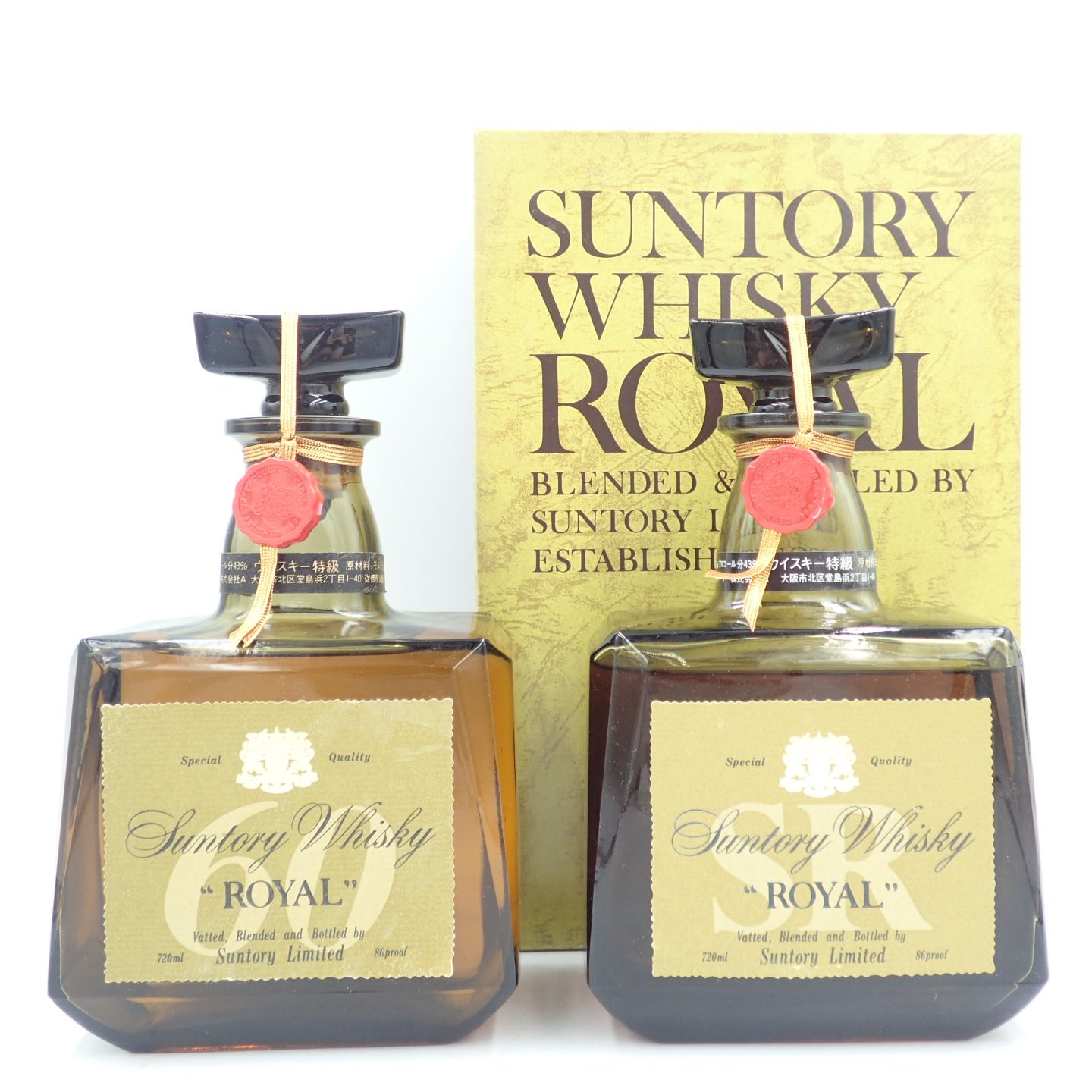 720ml サントリーウイスキー ローヤル  SR '60 古酒 2本セット 720ml サントリーウイスキー ローヤル SR '60 古酒 2本セット 古酒