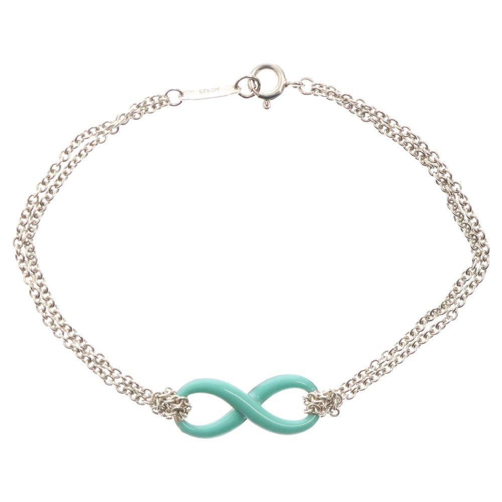 TIFFANY-Co ティファニー インフィニティブルー ブレスレット Ag925 SV シルバー×ブルー アクセサリー