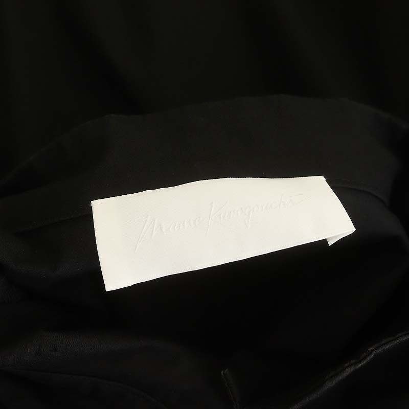 【中古】マメクロゴウチ  Mame Kurogouchi 23SS ボリュームスリーブ シャツ ブラウス 長袖 1 黒 ブラック マメクロゴウチ Mame Kurogouchi 23SS 伊勢丹新宿店別注 ボリューム