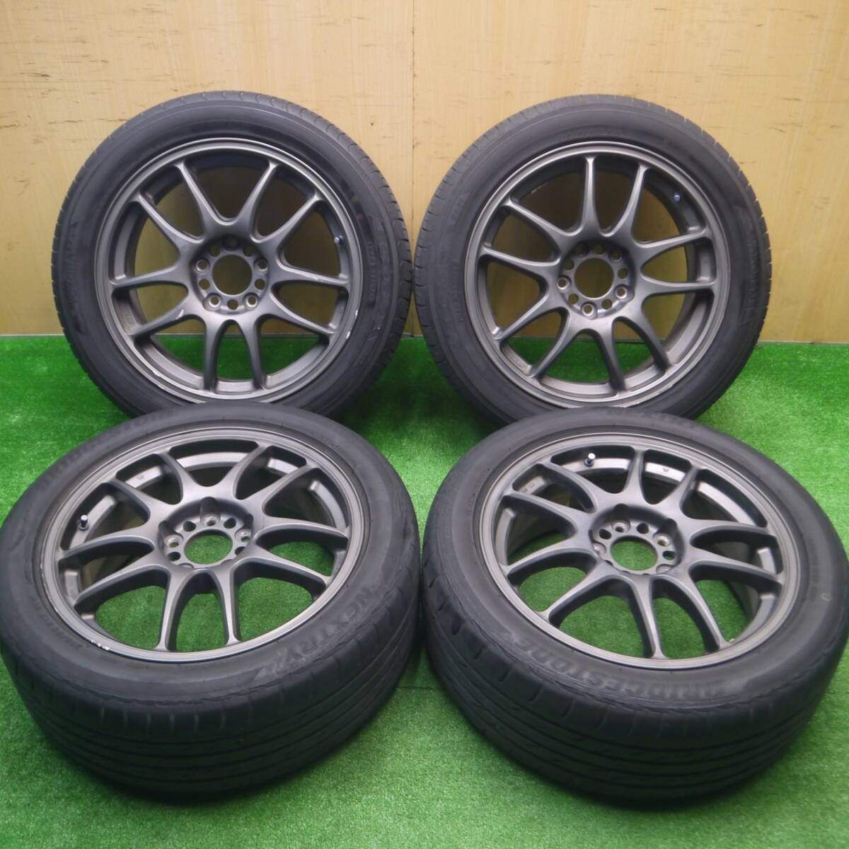 バリ溝 21年 8.5分 WORK EMOTION CR KAI 215|50R17 ヨコハマ ES31 ブリヂストン ネクストリー ワーク PCD114.3|5H 4090906Hノ