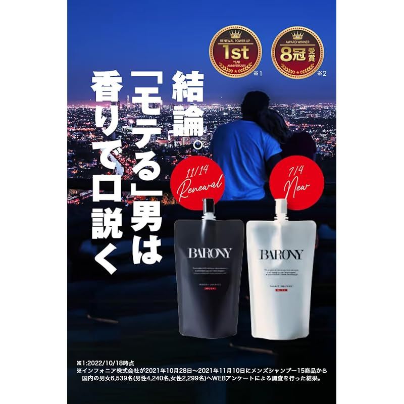 バロニー シャンプー トリートメント セット メンズ 大人の香り パウチ ムスク 香り ノンシリコン オーガニック スカルプケア ヘアケア ダメージケア 頭皮ケア shamtreat-p