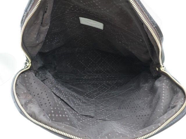 2409-17 ペレボルサ リュックサック バックパック PELLE BORSA ナイロン×レザー製 ホワイト×カーキ系