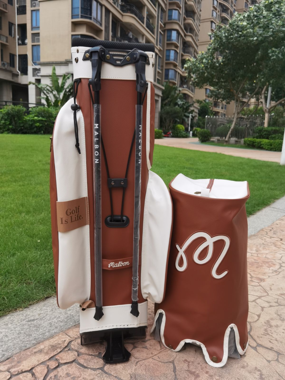 Malbon ゴルフスタンドバッグ 大容量モデル マルボンゴルフキャディバッグスタンドバッグMalbon人気