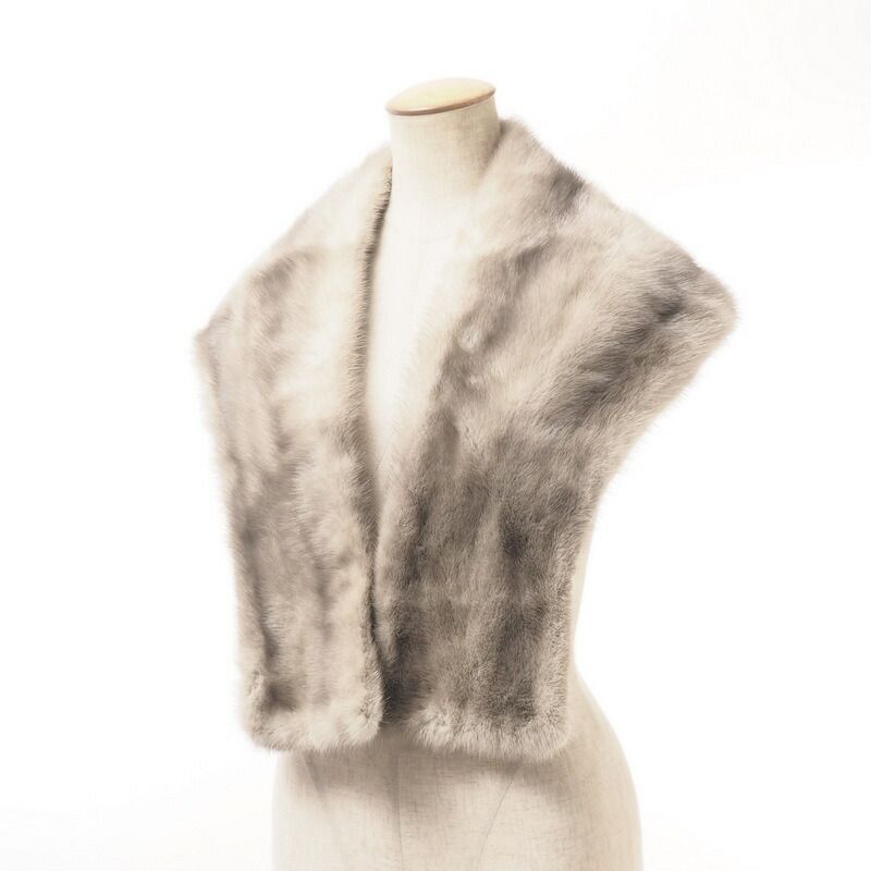 上質ミンク✨SilverBluIEMURAグレージュ本毛皮コート9号M相当