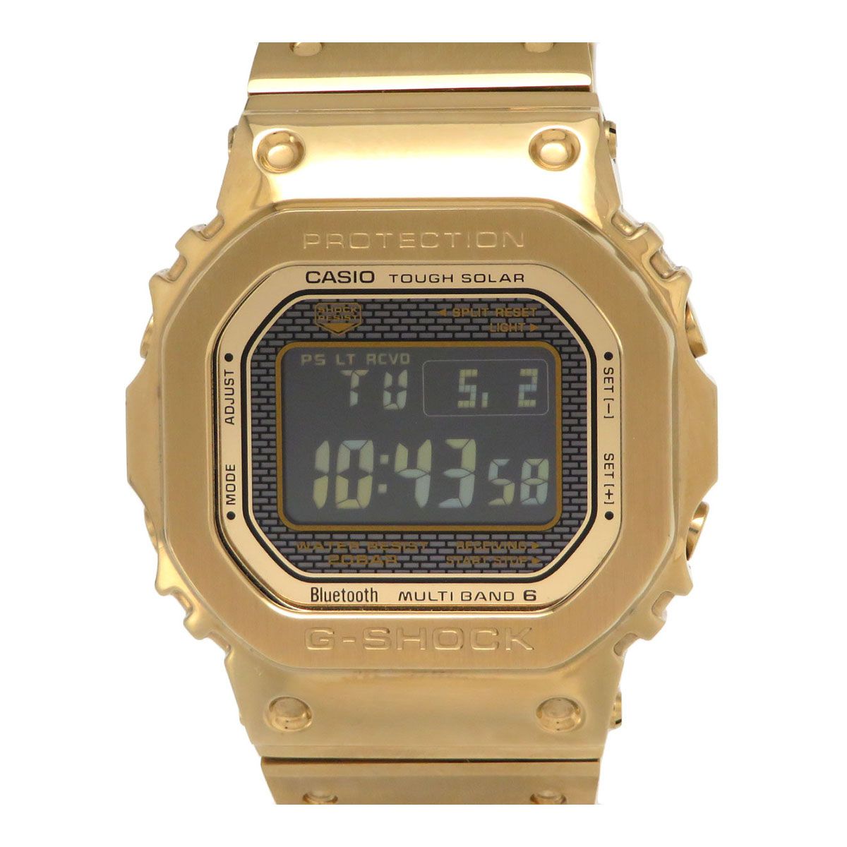 カシオ G-SHOCK フルメタルスクエア GMW-B5000GD ソーラー ステンレス