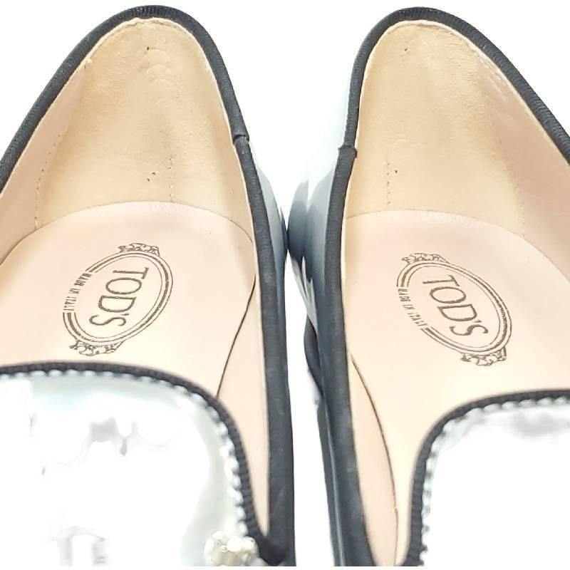 【新品未使用】TOD'S 　ダブルＴ　タイムレス　ビジュー　レアデザイン トッズ ダブルT 金具 タイムレス ビジュー レアデザイン EU36.5