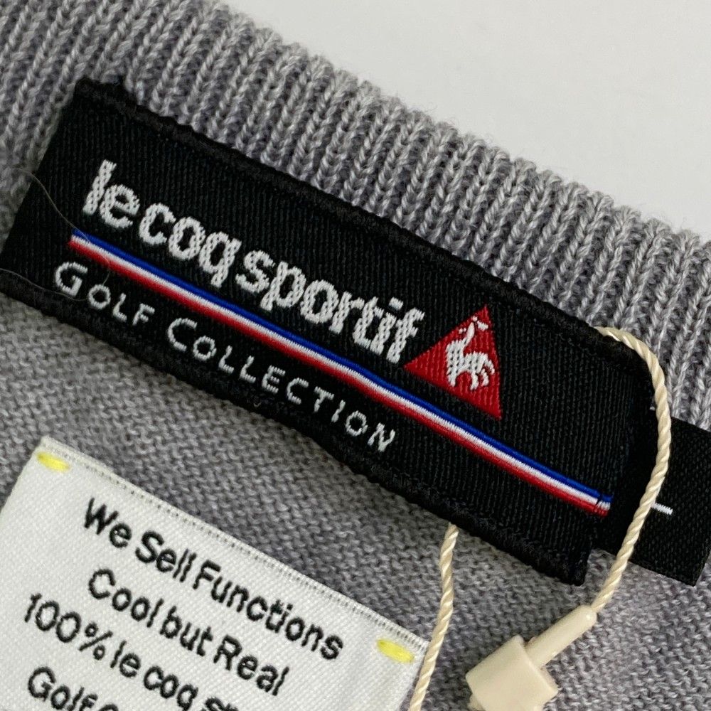 サイズ：L LE COQ GOLF ルコックゴルフ  ニットベスト アーガイル柄 グレー系 [240101418061] ゴルフウェア メンズ ストスト サイズ：L LE COQ GOLF ルコックゴルフ ニットベスト アーガイル