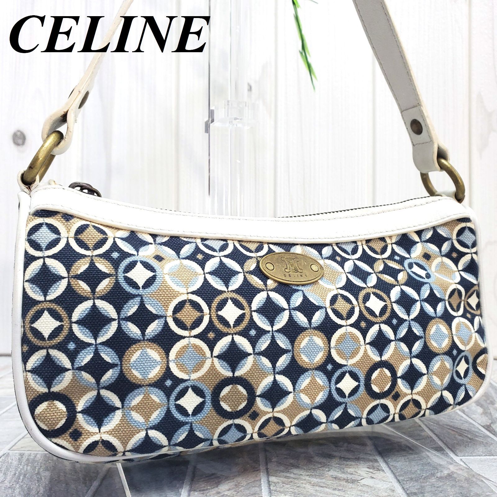 極美品✨️CELINE パリマカダム ウエストポーチ デニム レザー 