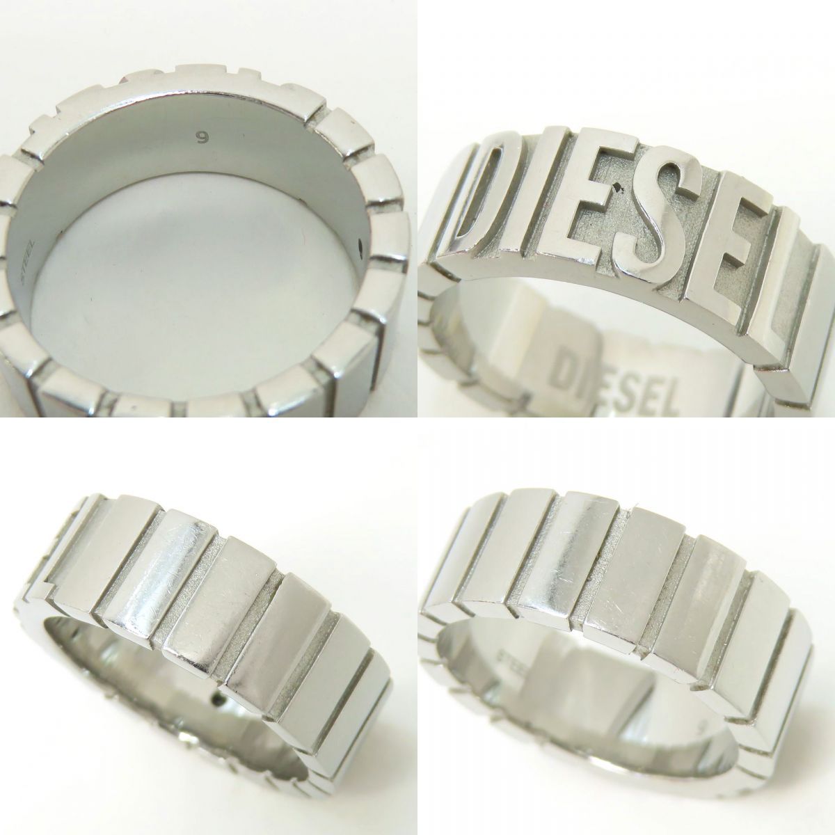 DIESEL ディーゼル ステンレススチール シルバー リング 指輪