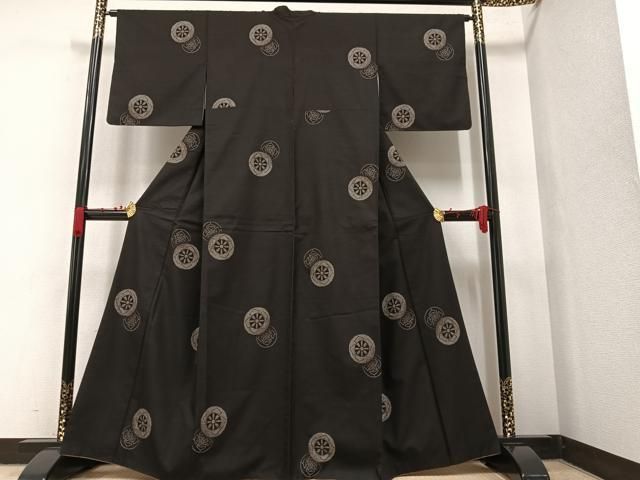 平和屋着物○本場大島紬 地空 源氏車文 正絹 逸品 AAAW1861ph - メルカリ