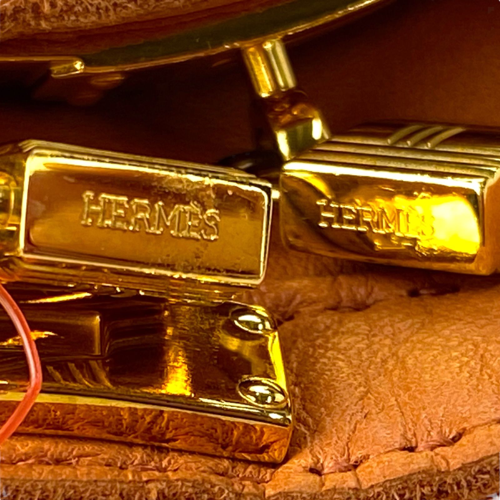 ○エルメス HERMES 7ハーフ 手袋 グローブ カナデチャーム レザー 革