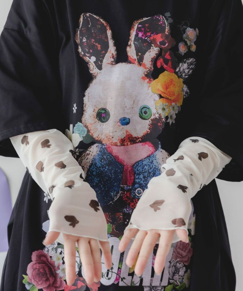 ScoLar（スカラー）ウサぬい柄レイヤード風 接触冷感チュニック