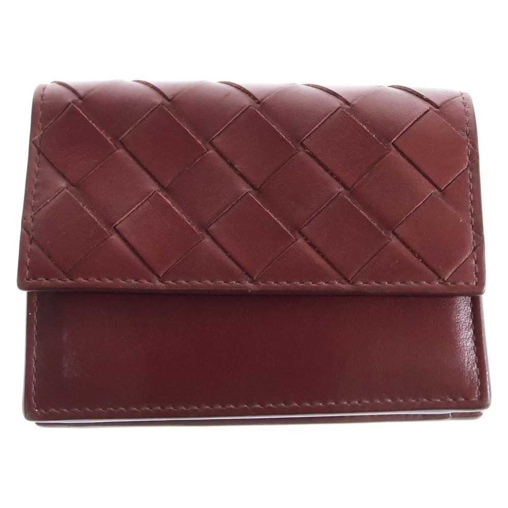 BOTTEGA VENETA ボッテガヴェネタ イントレチャート パスケース 名刺入れ レザー バーガンディ 605720
