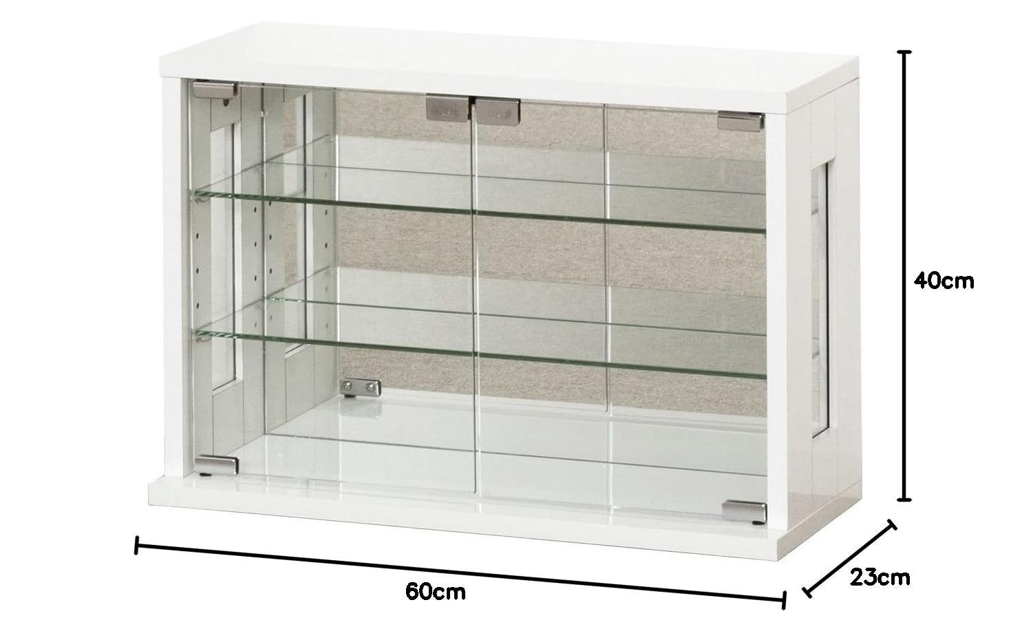 クロシオ Kuroshio ガラスケース ホワイト 幅60×奥行23 20 ×高さ40cm AKU1006613 MARWIL-DEMENAGEMENTS_CH