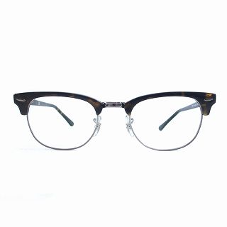 レイバン RAY BAN CLUBMASTER メガネ 眼鏡 ハーフリム べっ甲柄 度入り RB 5154 茶 ブラウン 49□21-140