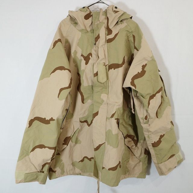 中古品 米軍実物 GORE-TEX ECWCS GEN1 デザートカモ M-R 00s 米軍実物 U.S.MILITARY ECWCS GEN1 GORE-TEXパーカー ミリタリー