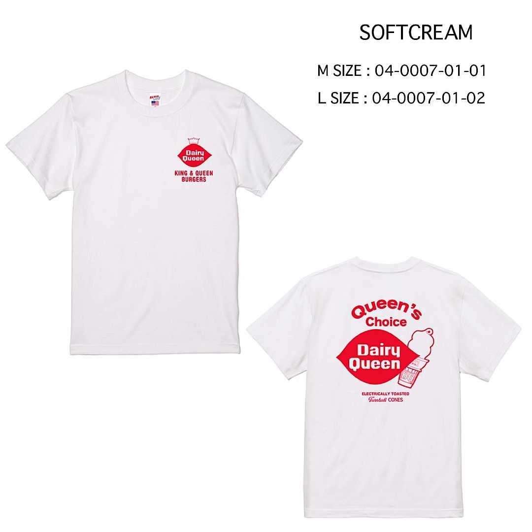 Tシャツ】Lサイズ SOFTCREAM DAILY QUEEN デイリークィーン 