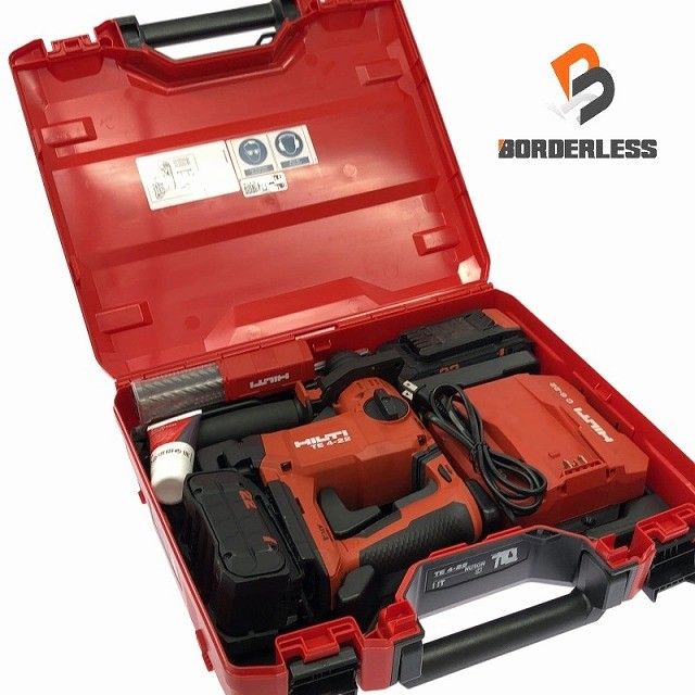 比較的 HILTI ヒルティ 22Ｖ 充電式ロータリーハンマードリル TE4-22 バッテリ2個 22V4.0Ah 充電器 TE-CX M1 ケース付 116149