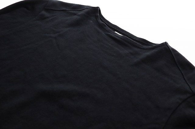 Yonetomi NEW BASIC WAVE COTTON BASQUE KNIT BOAT NECK BLACK 3 ヨネトミ ニュー ベーシック ウェーブ コットン バスク ニット ボートネック ブランド古着ベクトル 251021 WWW_KARIMZIABAT_FR