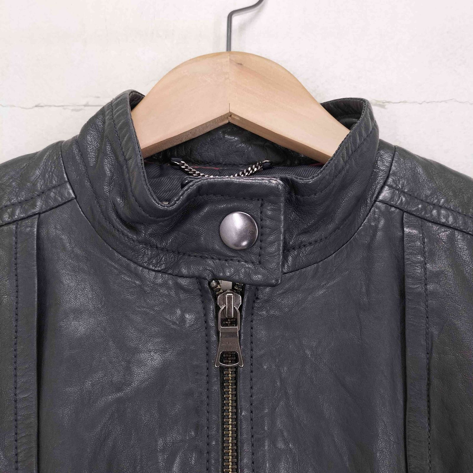 ラムレザーシングルライダースジャケット レディース